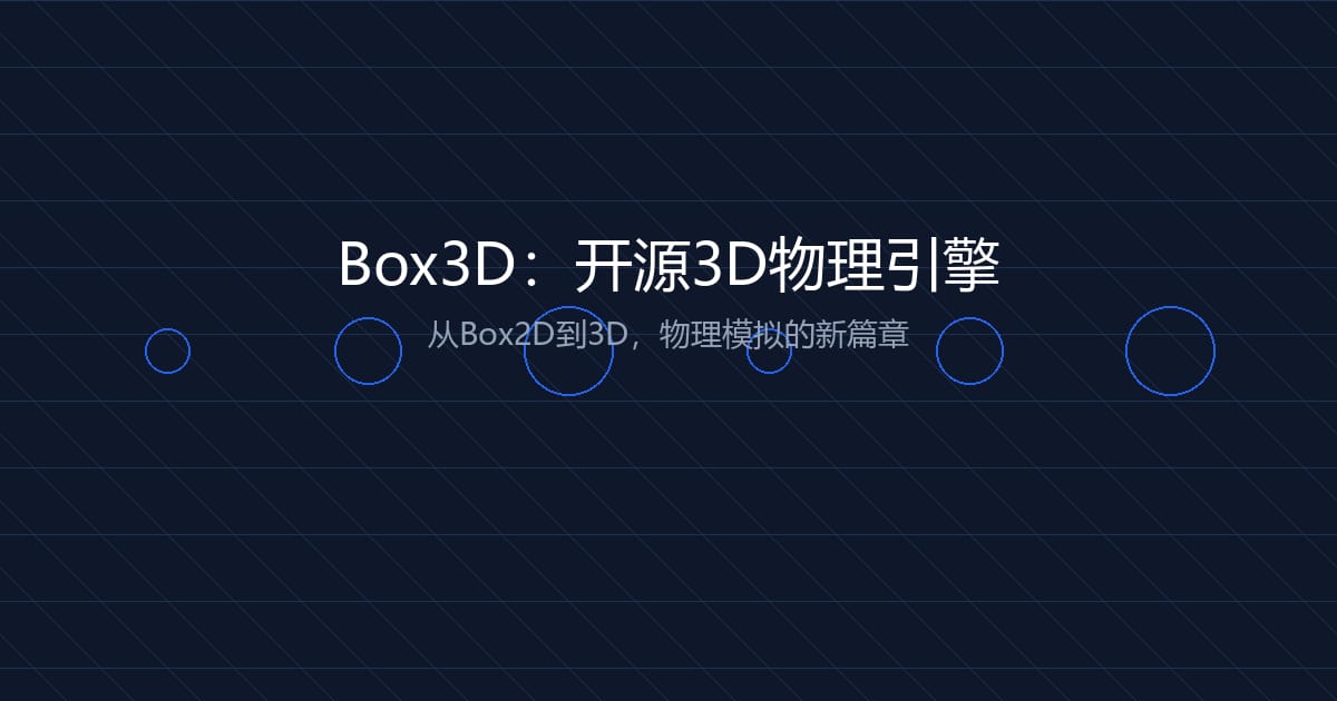 Box3D 发布：一个基于 Box2D 的开源 3D 物理引擎