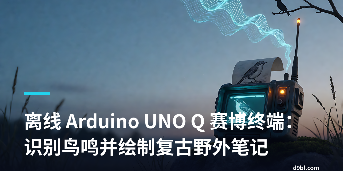 离线 Arduino UNO Q 赛博终端：识别鸟鸣并绘制复古野外笔记
