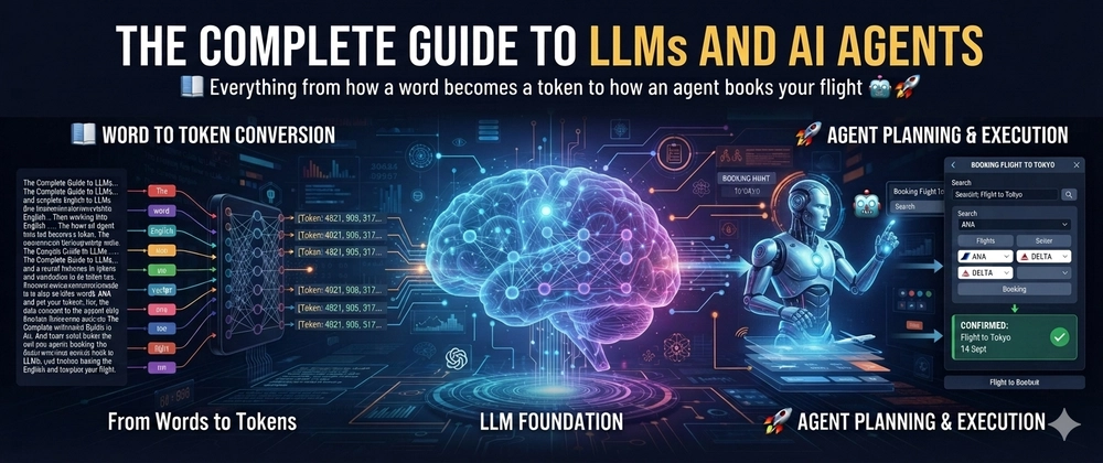  LLM与AI智能体完全指南  - 从单词如何变成词元，到智能体如何为你预订航班 