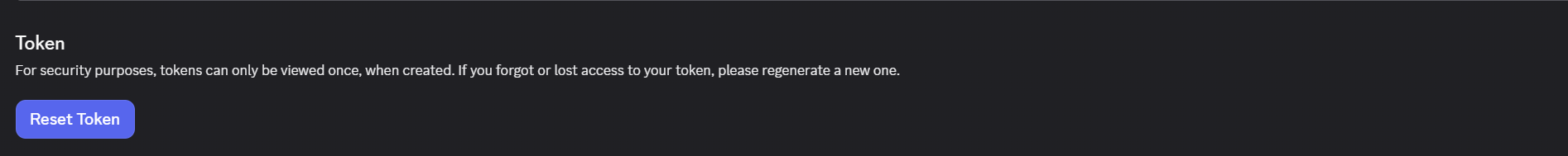 Bot部分中Token部分样子的图片