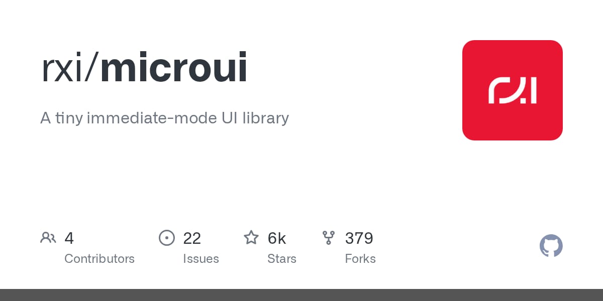 MicroUI —— 仅1100行代码的轻量级即时模式 UI 库