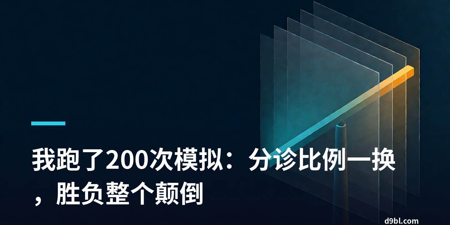 我跑了200次模拟：分诊比例一换，胜负整个颠倒